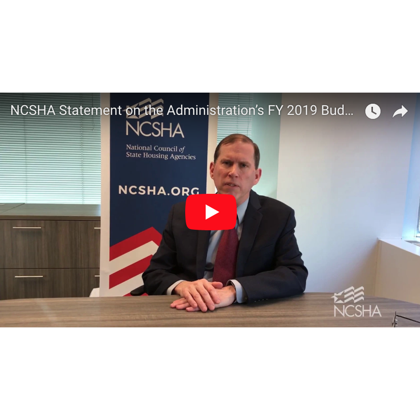 NCSHA Statement on the Administration’s FY 2019 Budget