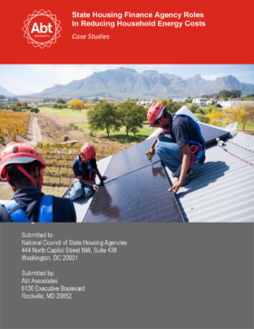 Reports: State Housing Finance Agency Roles in Reducing Household Energy Costs