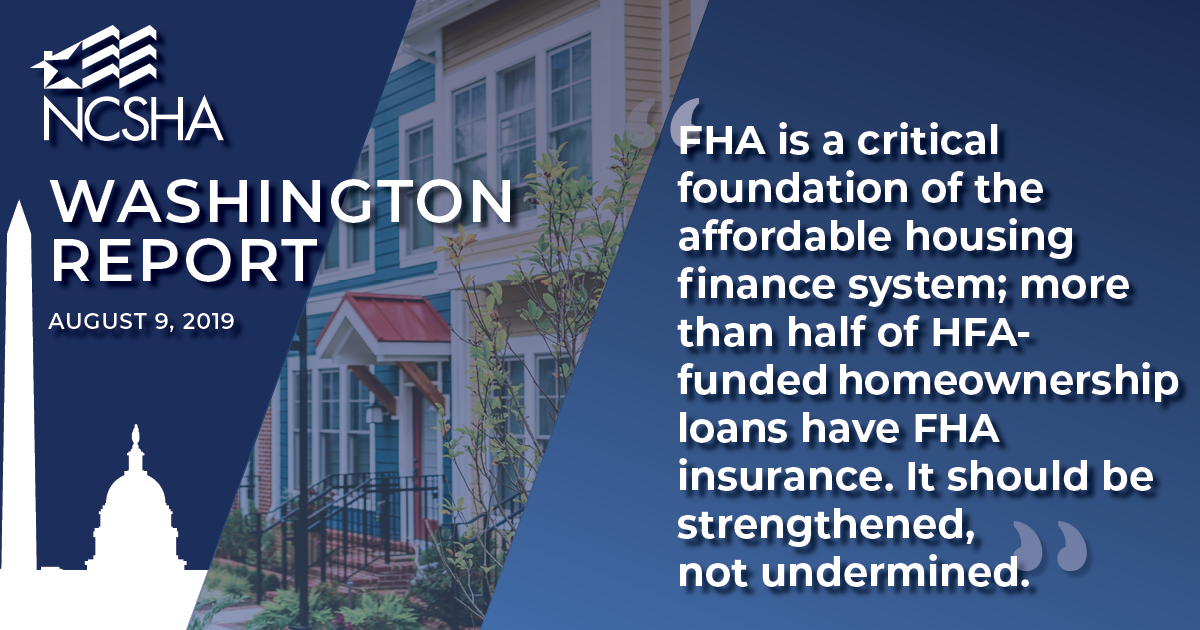 NCSHA Washington Report | August 9, 2019