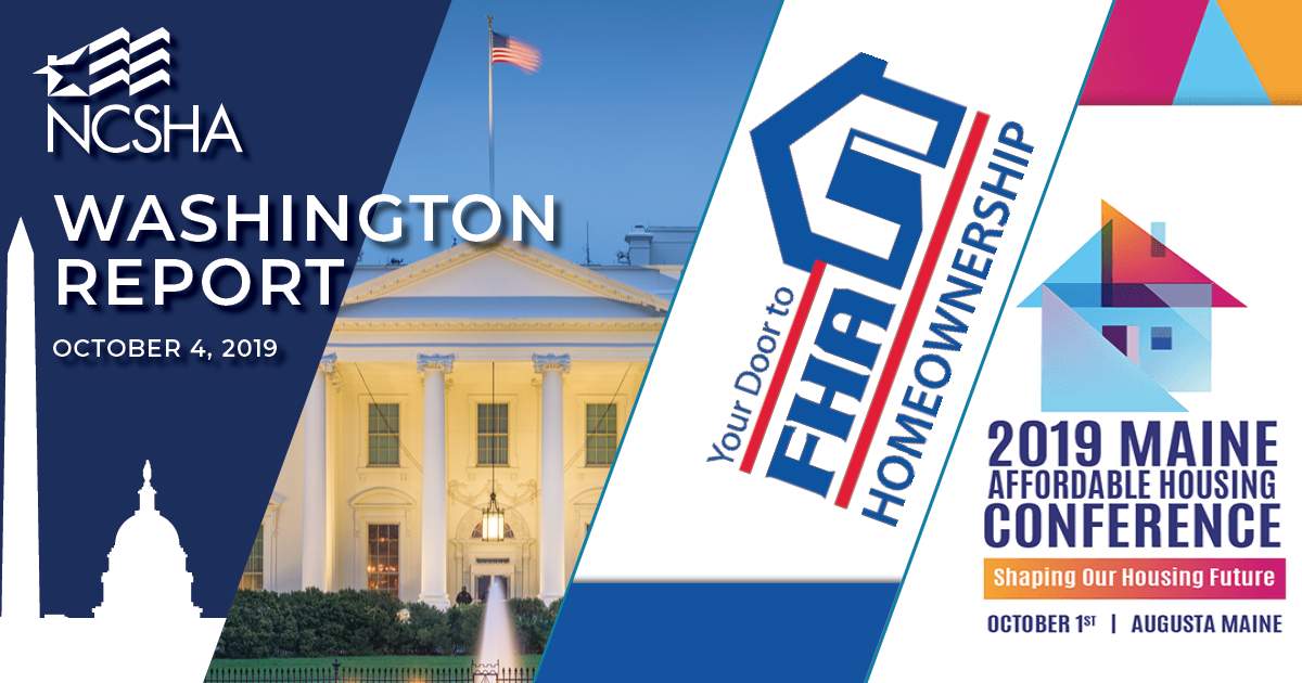 NCSHA Washington Report | October 4, 2019