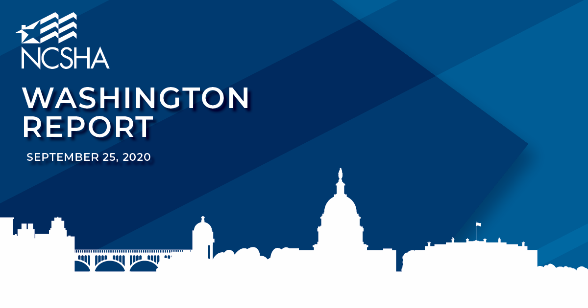 NCSHA Washington Report | September 25, 2020