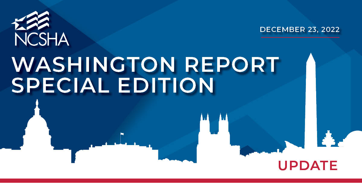 NCSHA Washington Report | SPECIAL EDITION | December 23, 2022