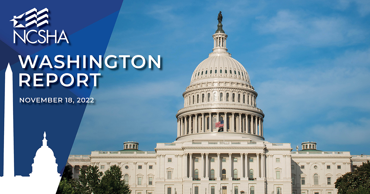 NCSHA Washington Report | November 18, 2022