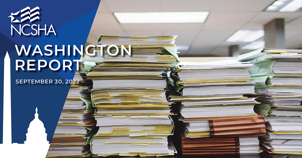 NCSHA Washington Report | September 30, 2022