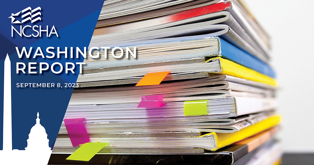 NCSHA Washington Report | September 8, 2023